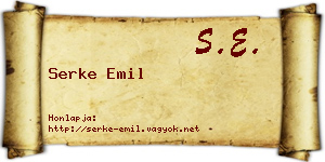Serke Emil névjegykártya