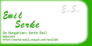 emil serke business card